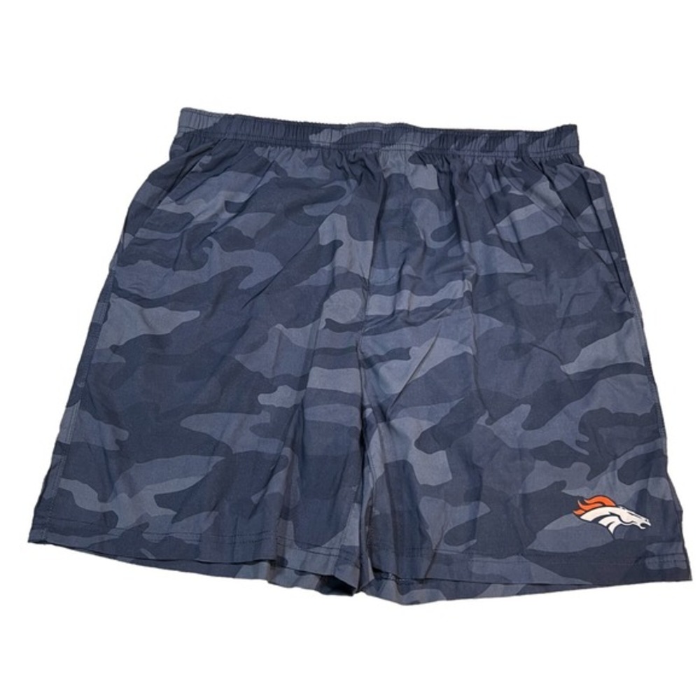 NFL‎ Team Apparel FOCO Denver Broncos Football Blue Camo Cargo Shorts Size XL